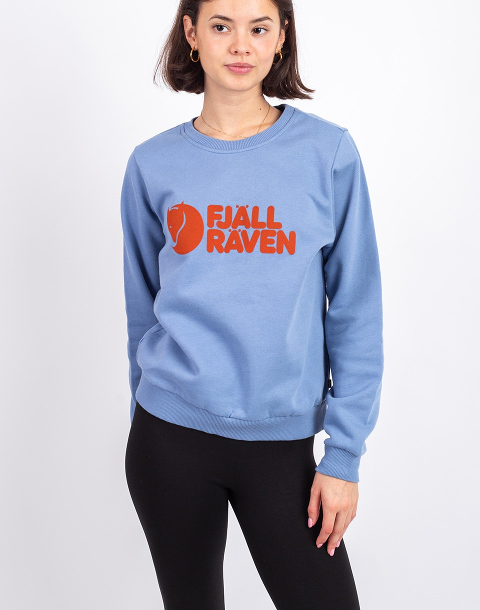 Fjällräven Fjällräven Logo Sweater W 543-243 Dawn Blue-Terracotta Brown XS