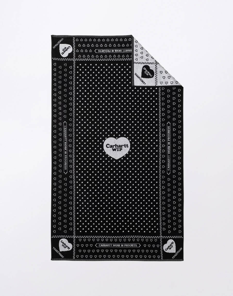 Carhartt WIP Heart Bandana Towel Bandana Jacquard, Black