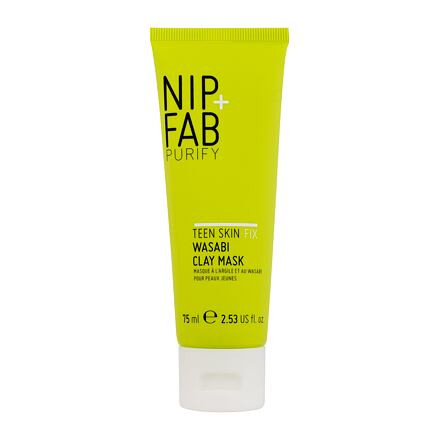 NIP+FAB Purify Teen Skin Fix Wasabi Clay Mask čisticí a hydratační maska pro problematickou pleť 75 ml pro ženy