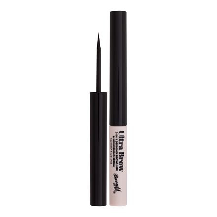 Barry M Ultra Brow 2-in-1 Defining Browliner & Nourishing Serum vyživující tekutá linka na obočí 1.7 ml odstín Black