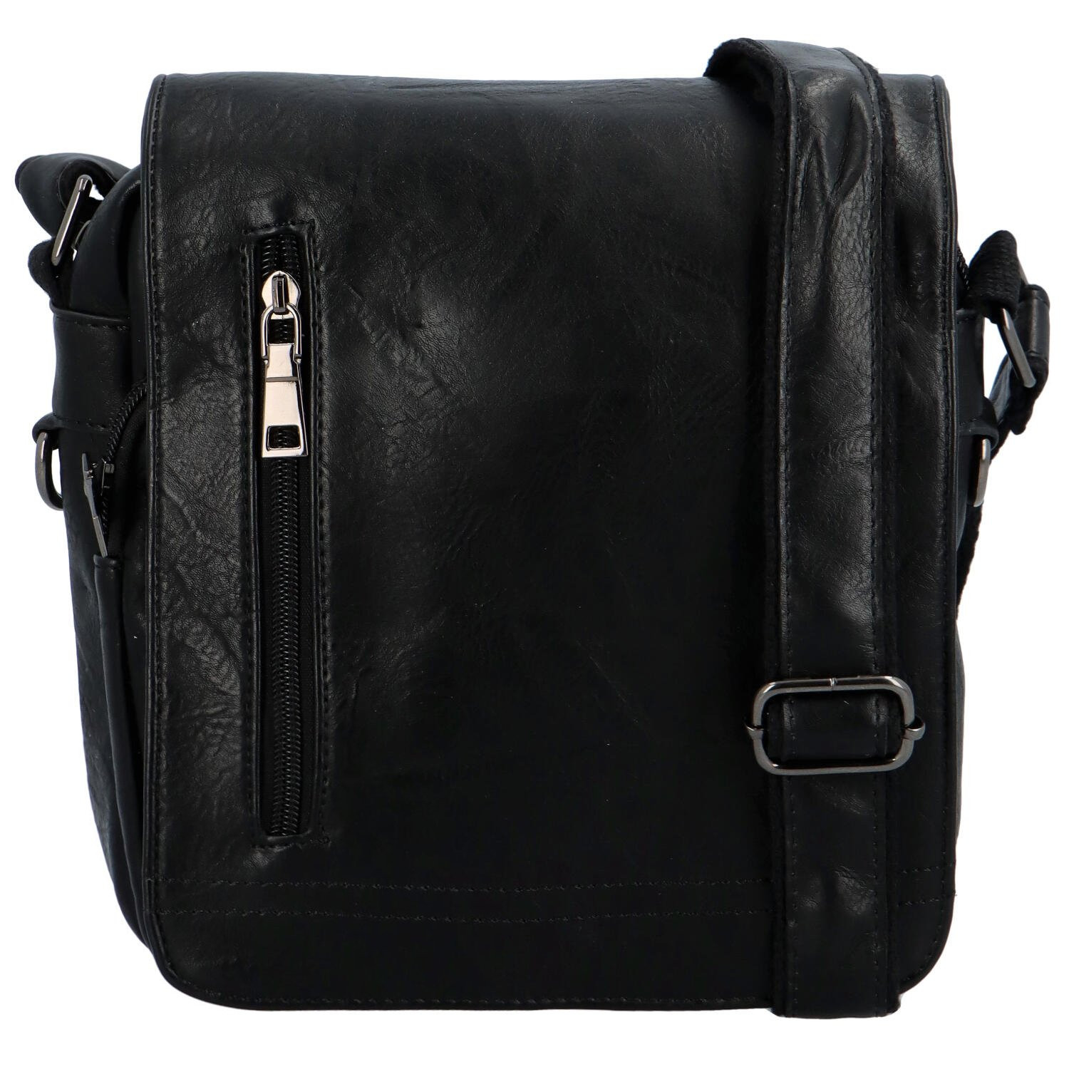 Pánská koženková crossbody s klopou Marcian, černá