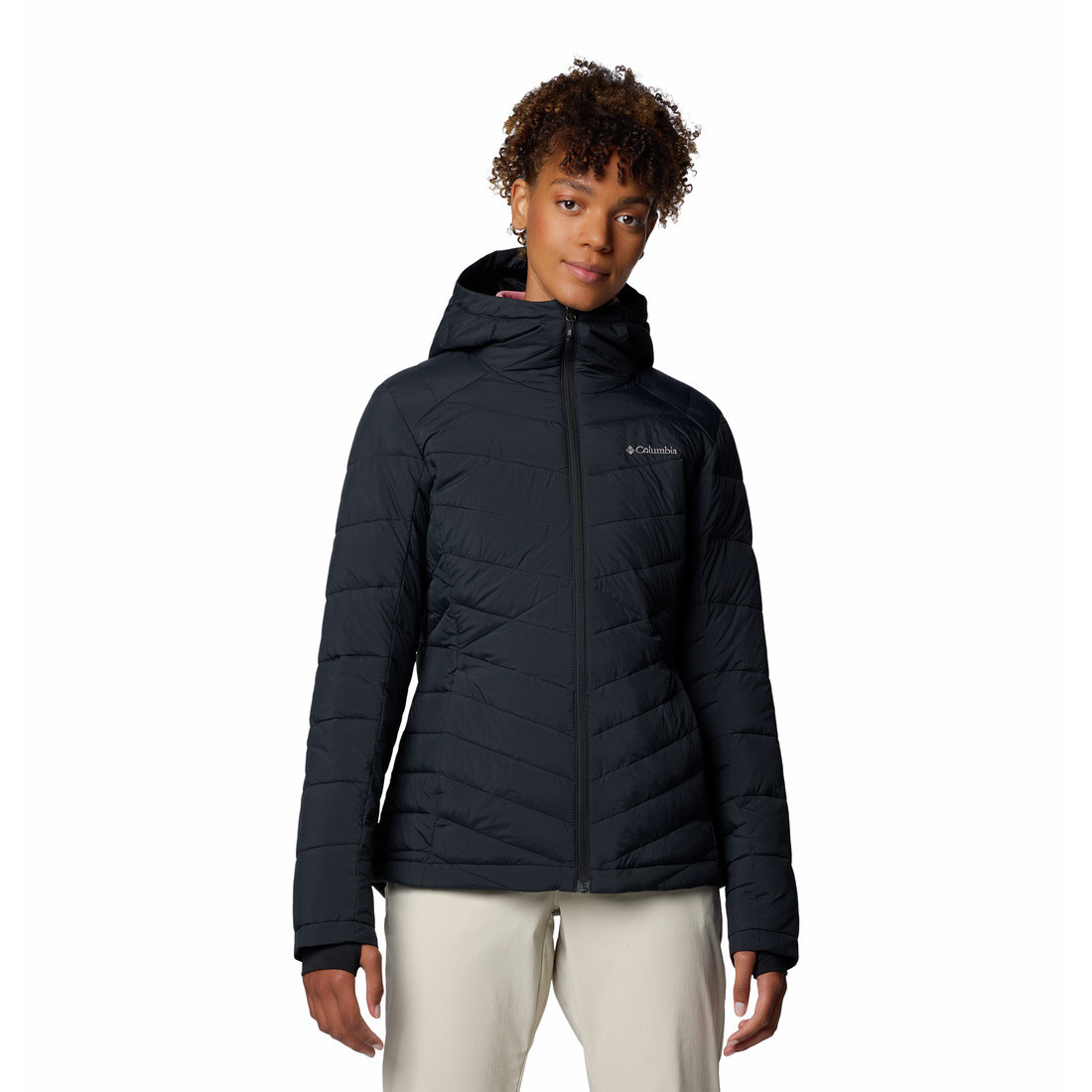 Dámská zimní bunda Columbia Joy Peak™ II Hooded Jacket Velikost: L / Barva: černá