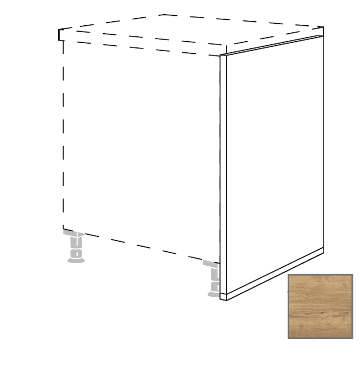 Bočnice spodní Naturel Sente24 2,5x87x58,5 cm   198.UWA25