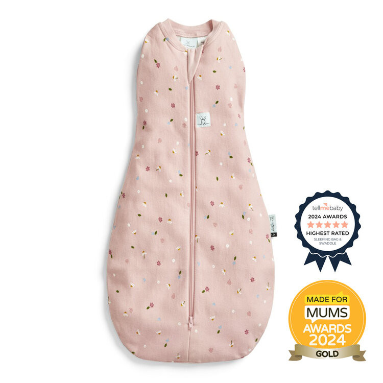 ERGOPOUCH Zavinovačka a vak na spaní 2v1 Cocoon Daisies 3-6 m, 6-8 kg, 1 tog