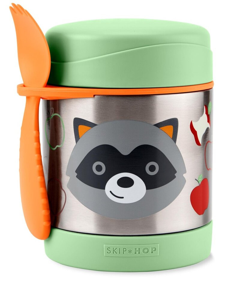 SKIP HOP Zoo Termoska na jídlo se lžičkou/vidličkou Mýval 325 ml, 3r+