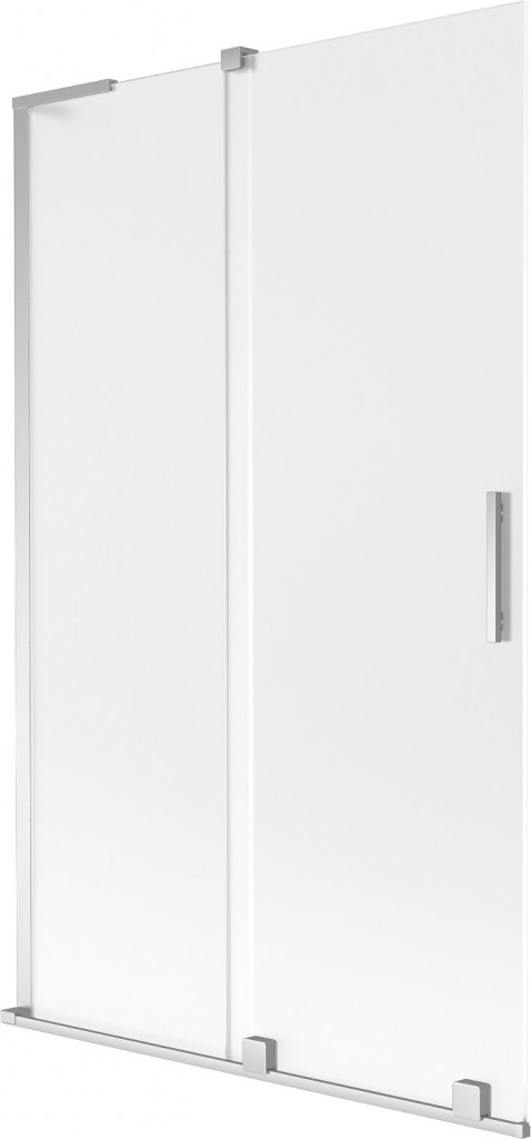 MEXEN/S Velar L dvoukřídlá posuvná vanová zástěna 110 x 150 cm, dekor, chrom 896-110-003-31-01