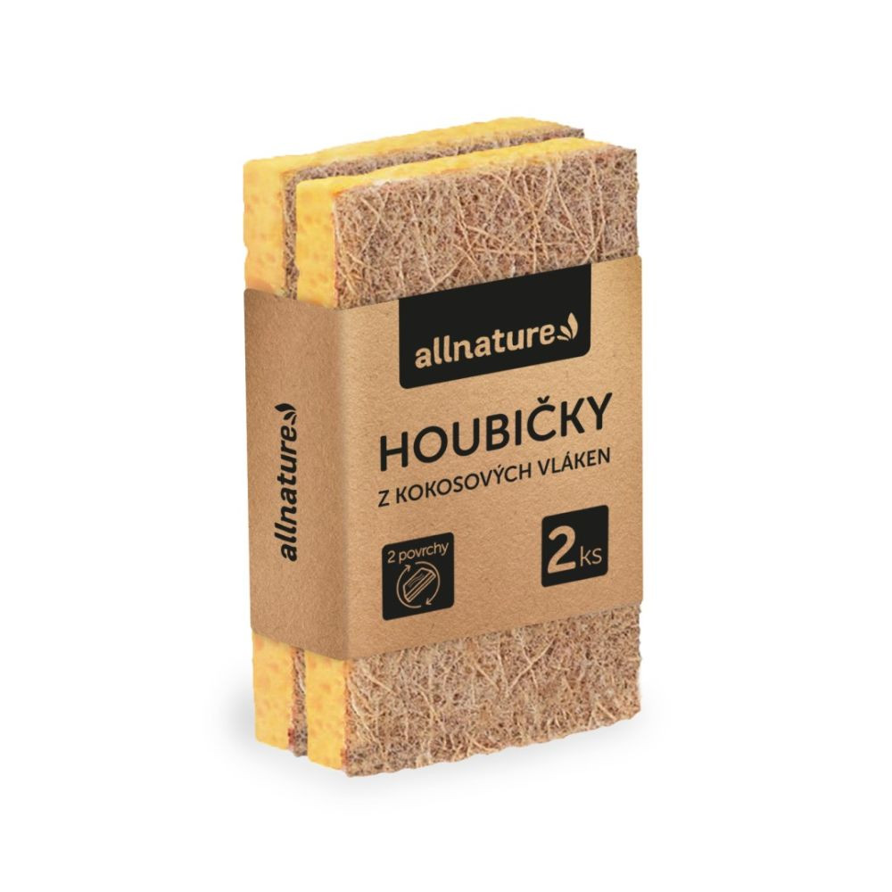 Allnature Houbičky z kokosových vláken  2 kusy