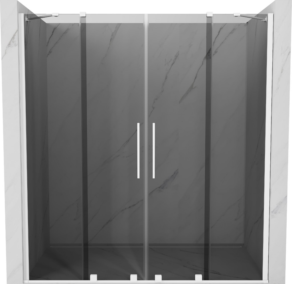 MEXEN/S Velar Duo posuvné sprchové dveře 200 cm, grafit, bílá 871-200-000-42-20