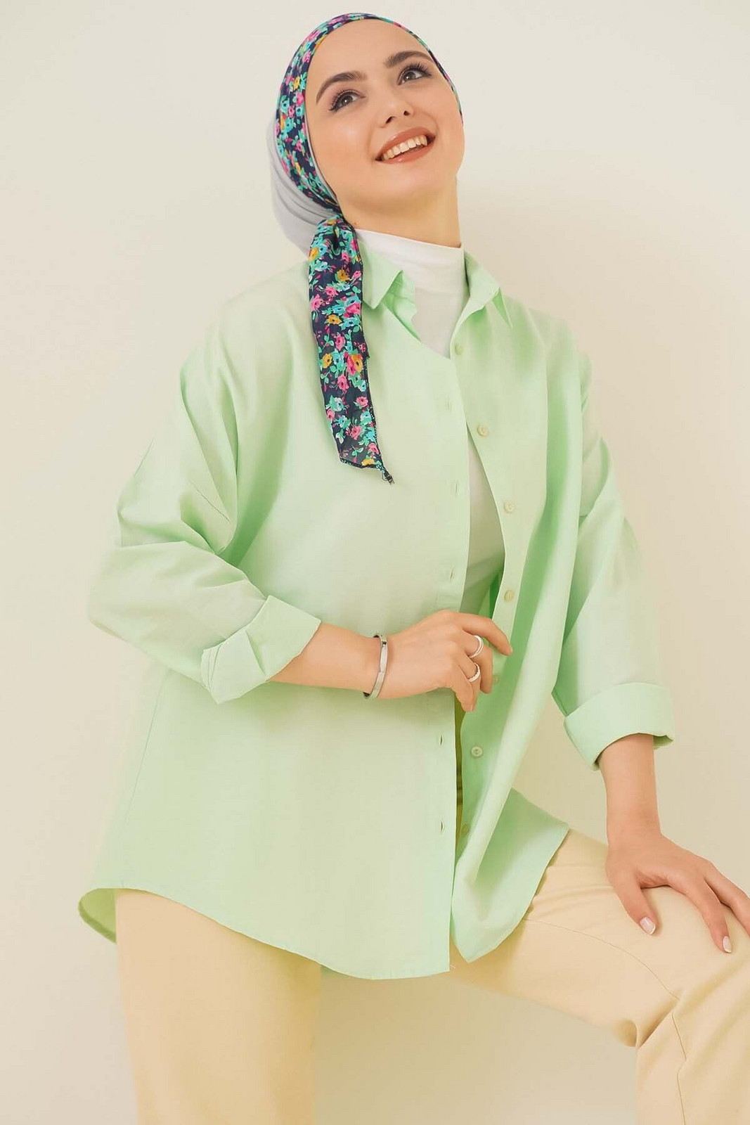 Bigdart 103901 Oversize Basic Shirt - E.gree