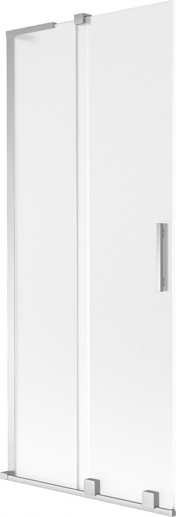 MEXEN/S Velar L dvoukřídlá posuvná vanová zástěna 80 x 150 cm, dekor, chrom 896-080-003-31-01