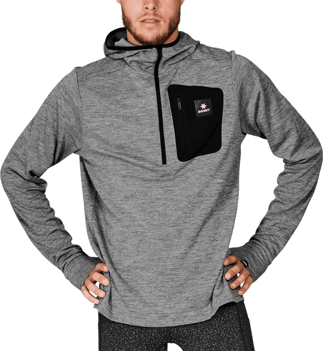 Mikina s kapucí Saysky Pace Half Zip Hoodie