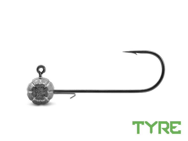 Jigová hlava s držákem Delphin TYRE / 5ks-5g-5/0