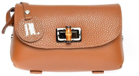 Anna Luchini Dámská kožená crossbody kabelka AL1874 Cognac