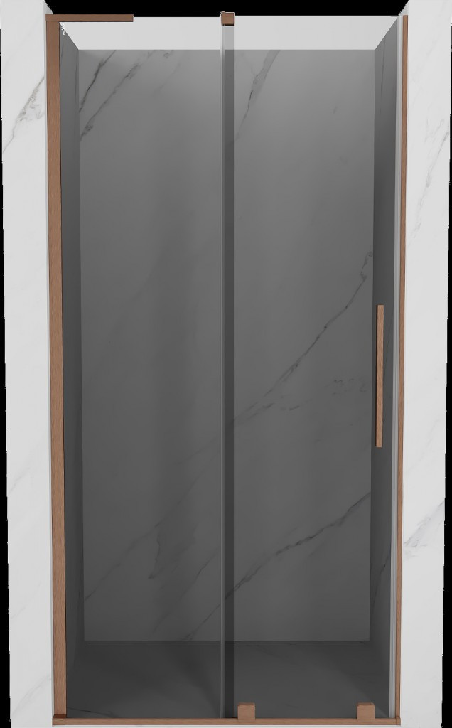 MEXEN/S Velar L posuvné sprchové dveře 110 cm, grafit, měď kartáčovaná 871-110-003-41-65