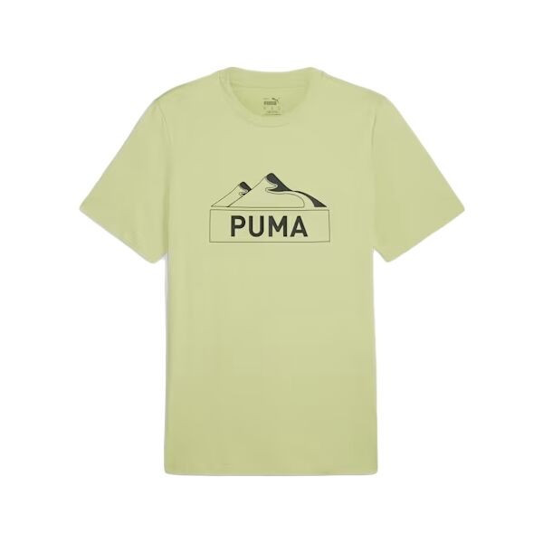 Puma OPEN ROAD MOUTING GRAPHIC TEE Pánské triko, světle zelená, velikost