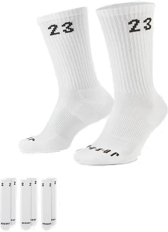 Ponožky Jordan Jordan Essential Crew 3 Pack Socks White