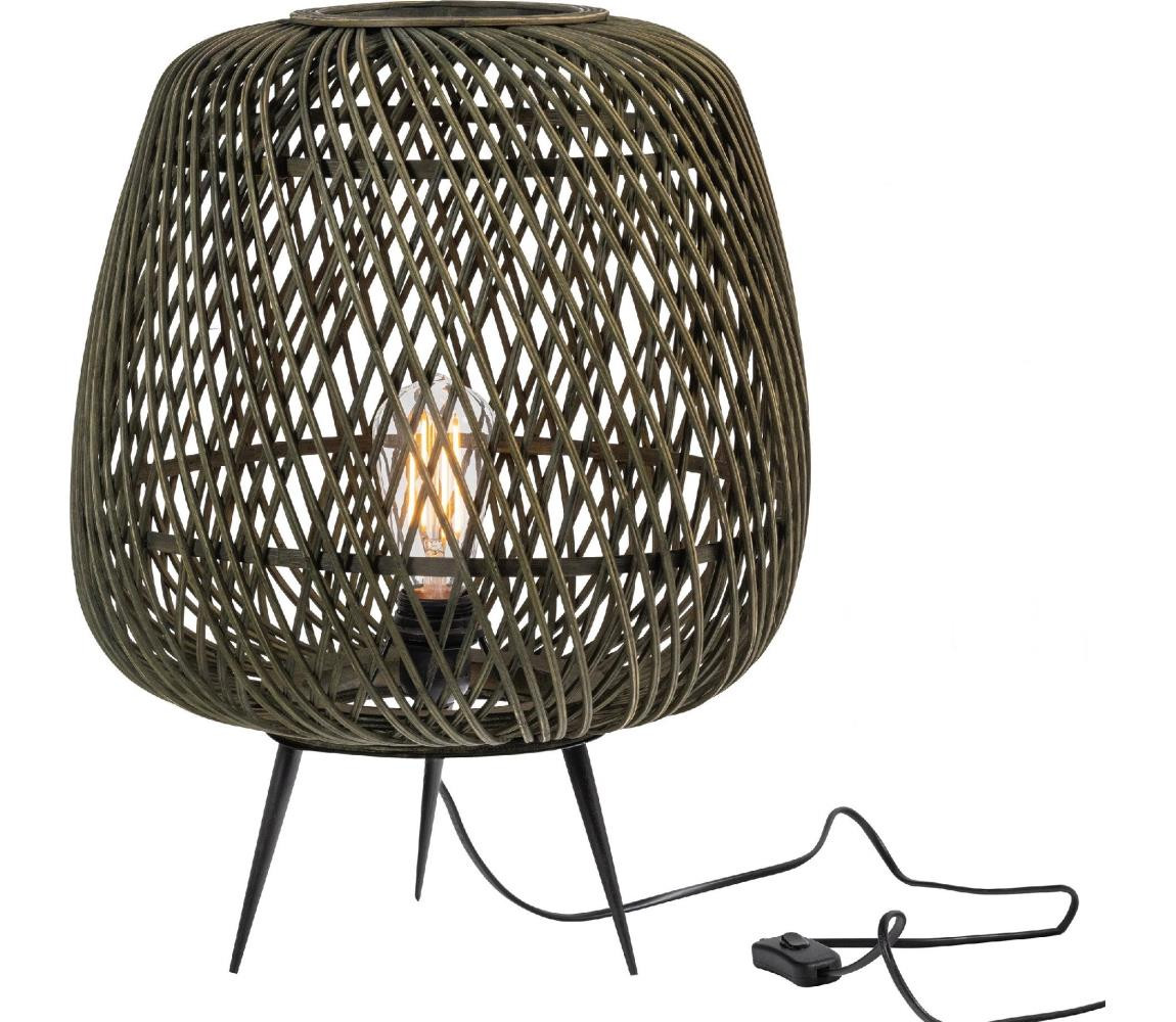 Stolní lampa MOZA 1xE27/60W/230V bambus zelená