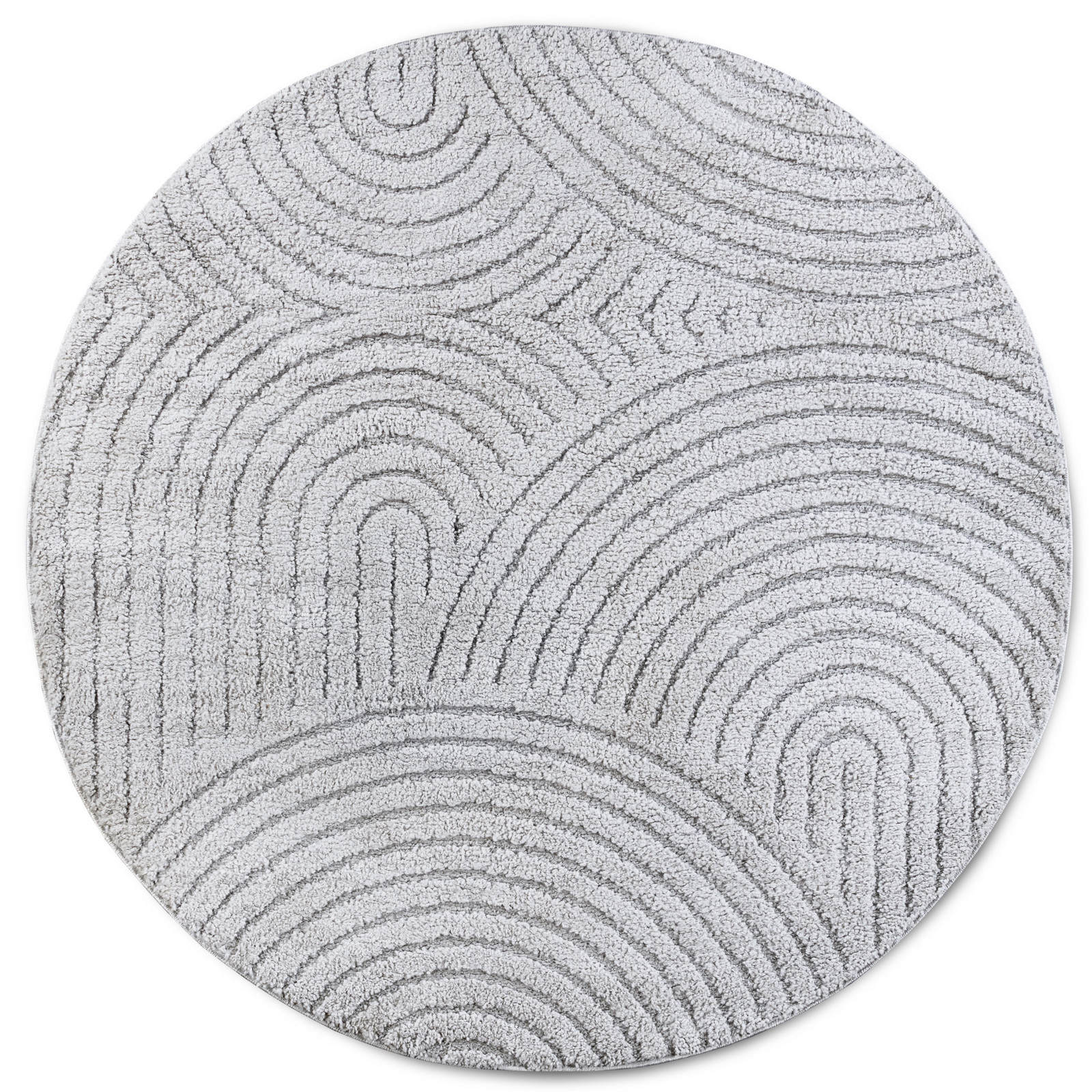 Kusový koberec New York 106205 Light Grey kruh - 160x160 (průměr) kruh cm ELLE Decoration koberce