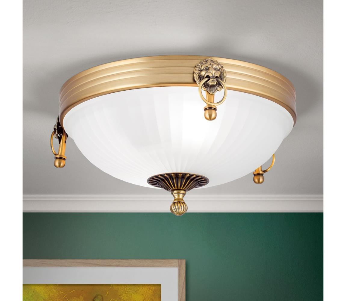 Orion Orion DL 7-522/31 - Stropní svítidlo ROCCA 2xE27/60W/230V pr. 31 cm bronz/bílá