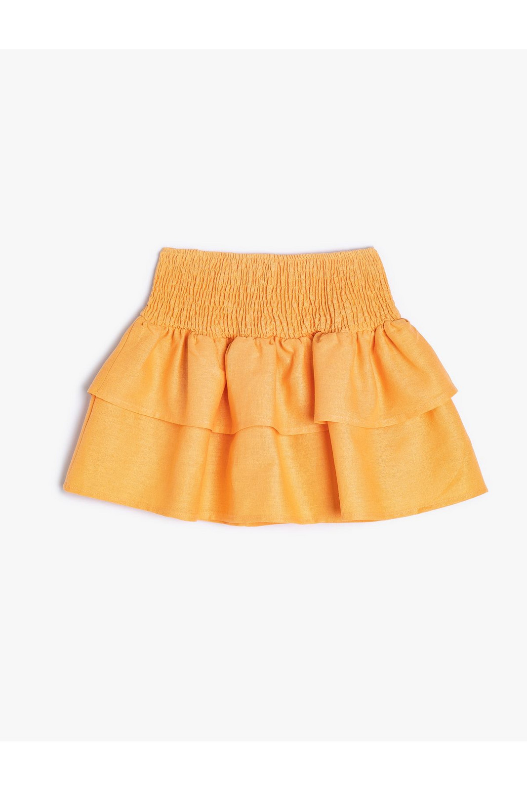 Koton KT - Linen Skirt with Elastic Waist and Gipe Detail