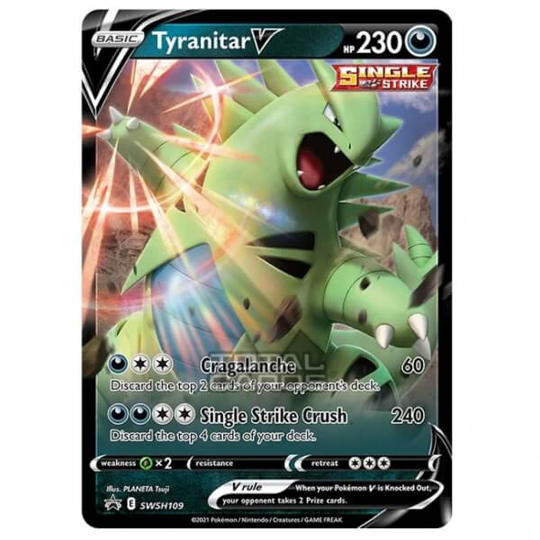 Pokémon karta Tyranitar V z V Strikers Tin