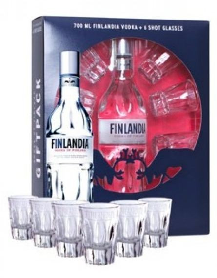 Vodka Finlandia čirá + 6sklo gB 40%0.70l