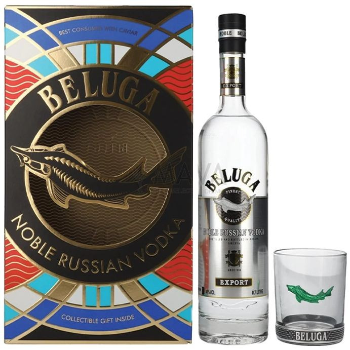 LITR Vodka Beluga NOBLE + Highball glas gB 40%1.00l