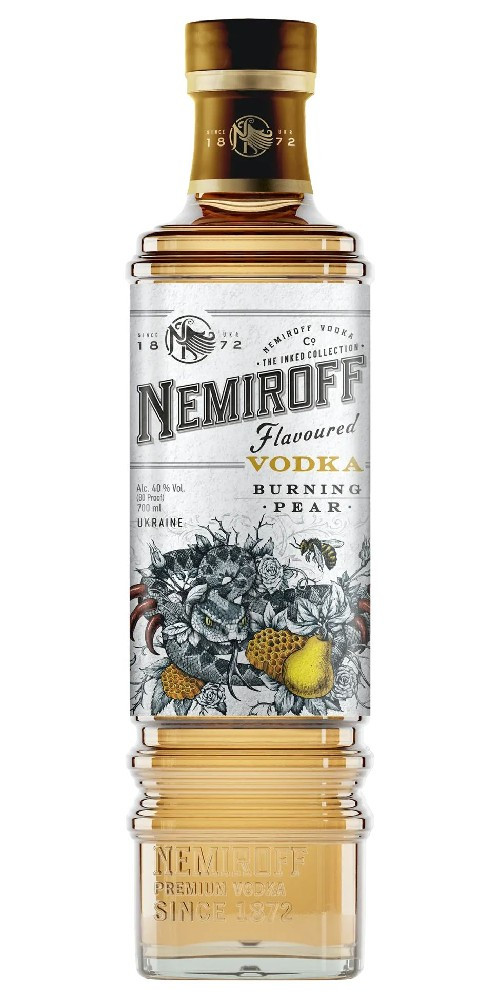 LITR Vodka Nemiroff de Luxe Burning Pear 40%1.00l