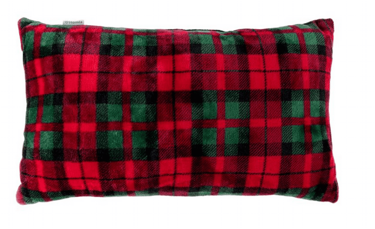 Vánoční polštář s výplní | TARTAN | s beránkem | 30X50 cm | 709296