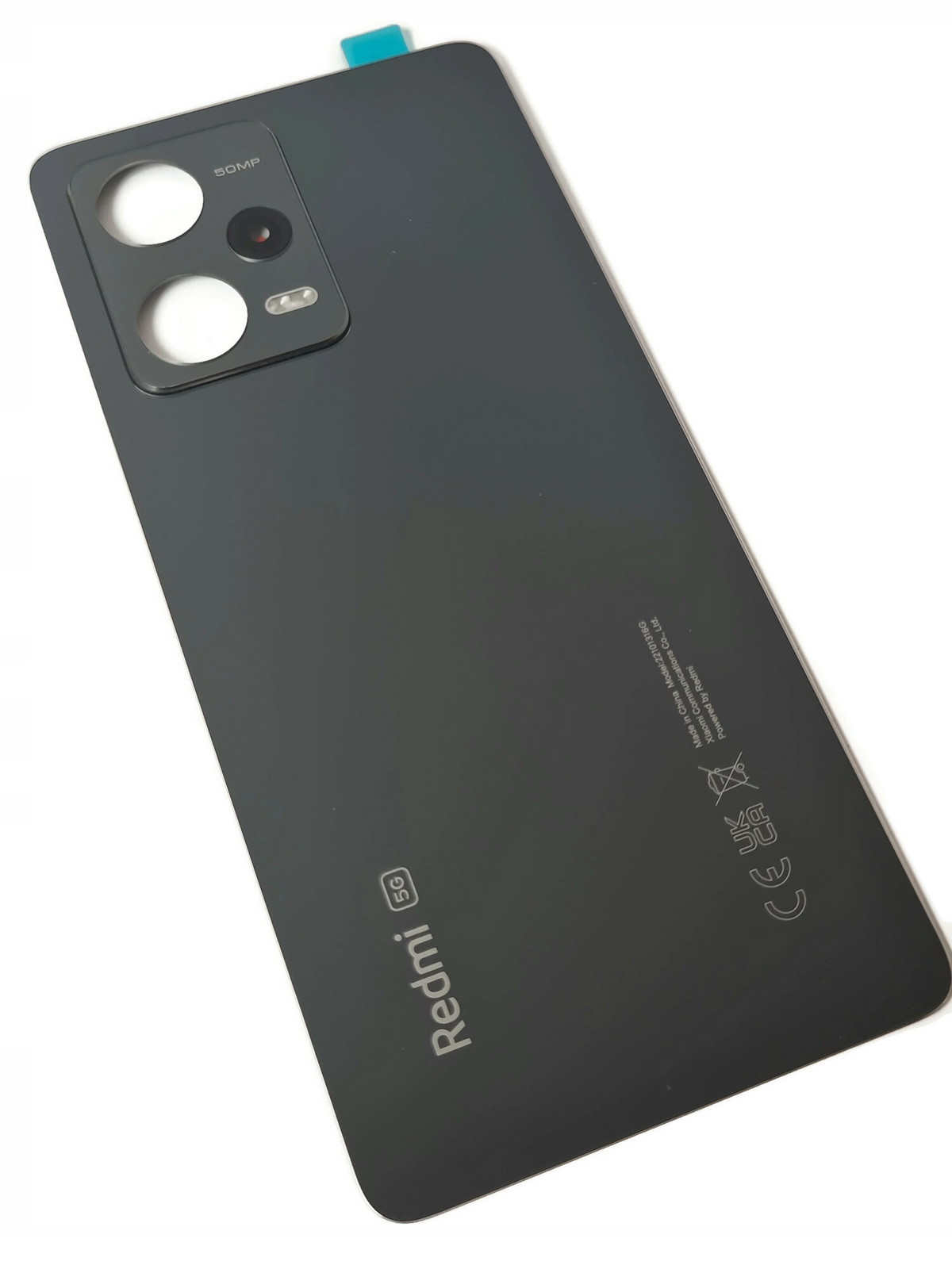 Org Klapka Originální zadní zadní kryt pro Xiaomi Redmi Note 12 Pro 5G, černá