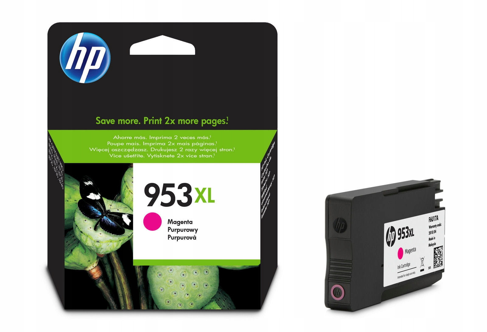 Inkoust Hp 953XL F6U17AE 1,6k str. M Originál magenta