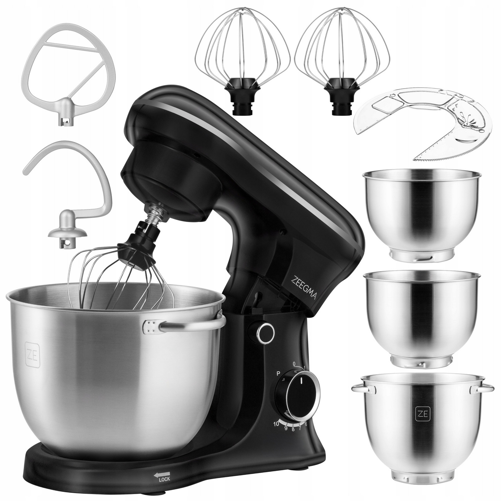 Kuchyňský robot 3 x Mísy Multifunkční Planetární Mixér Trojitý 5,2L