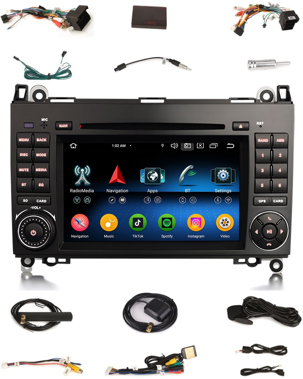 Rádio Navigace Android Mercedes-benz A W169 B W245 4/64 Gb Dsp Carplay Lte