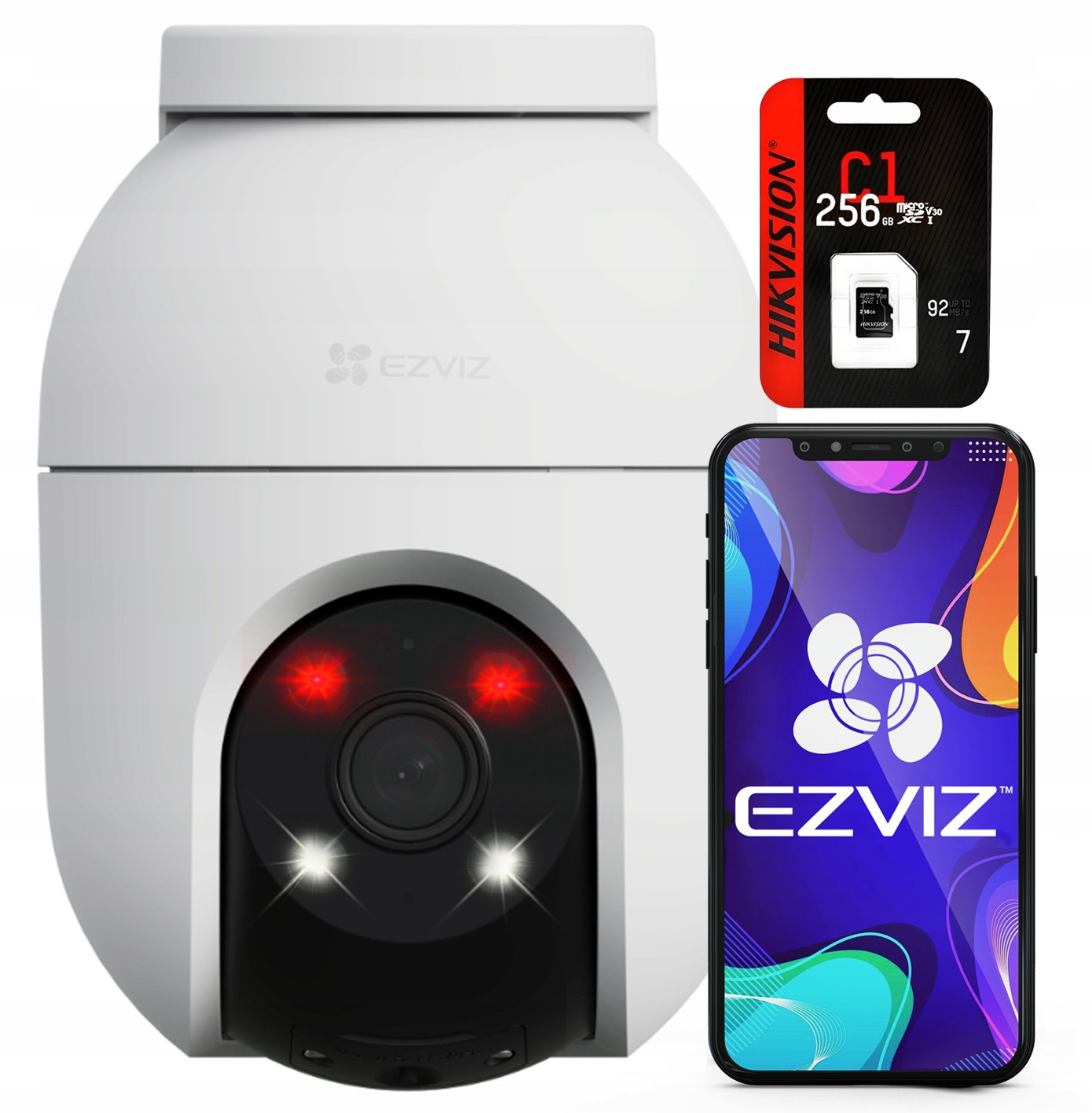 WiFi kamera Ezviz C8c 1080p Venkovní Otočná Dual Light 256GB Sd karta