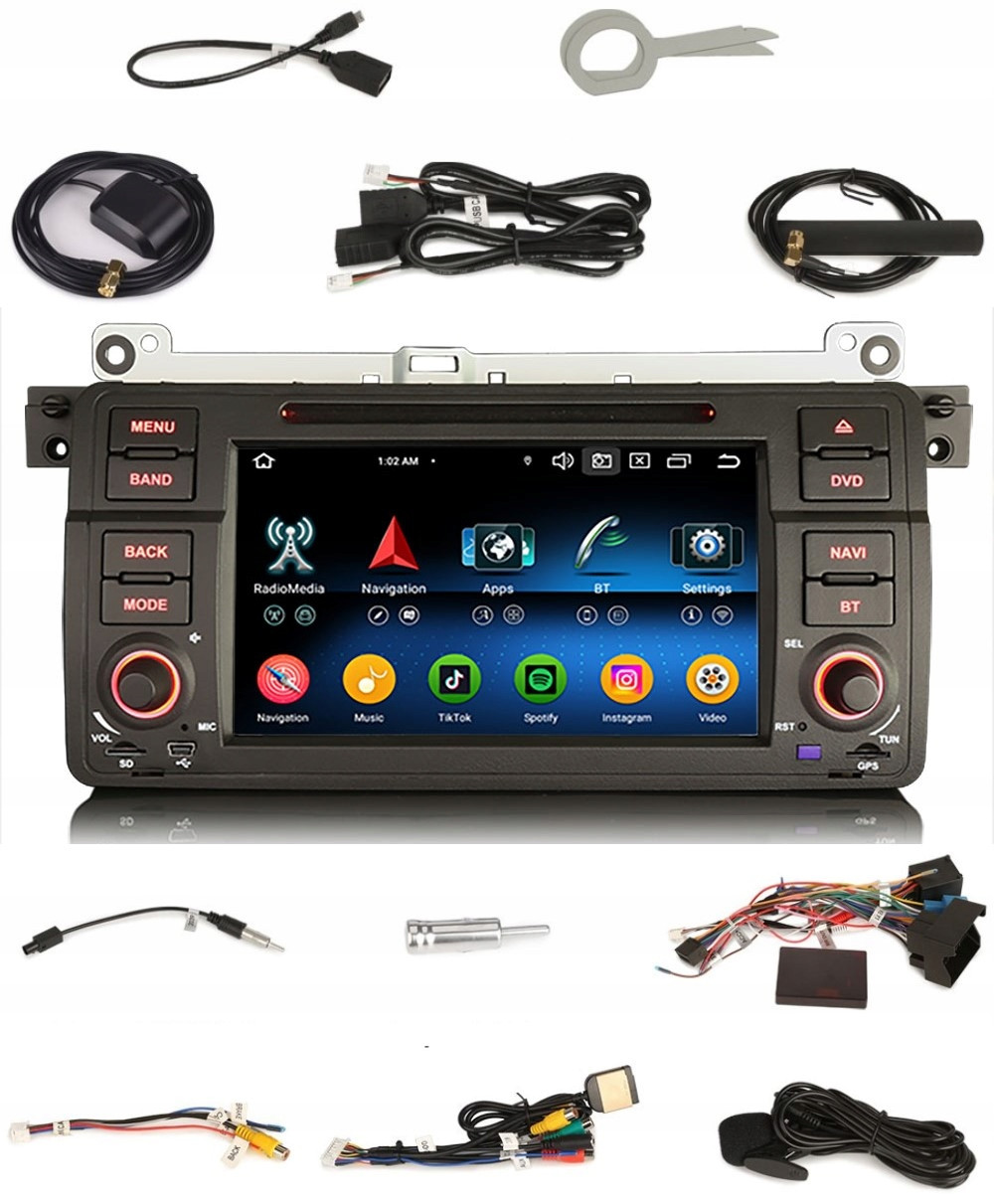 Rádio 2DIN Navigace Android Bmw 3er E46 Rover 75 4/64 Gb Dsp Carplay Lte