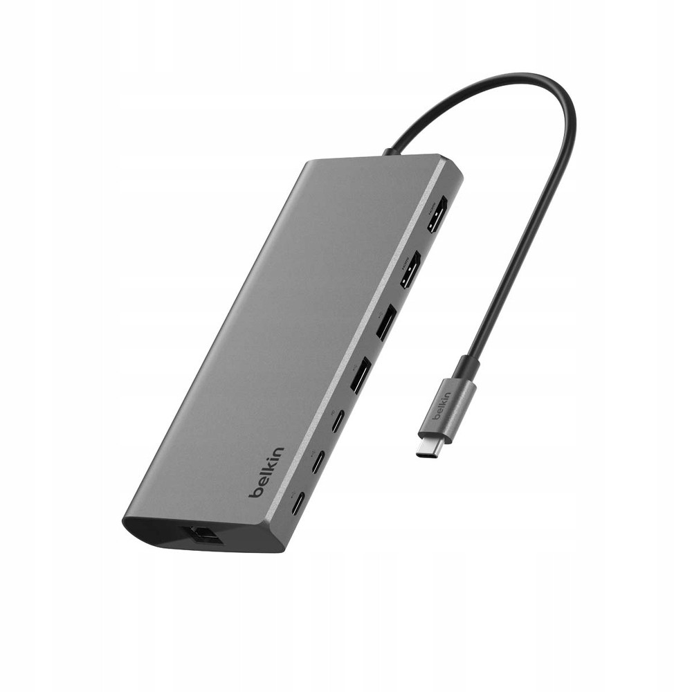 Belkin Usb-c Hub 8v1, 10 Gbps, 2 x Hdmi 4K šedý