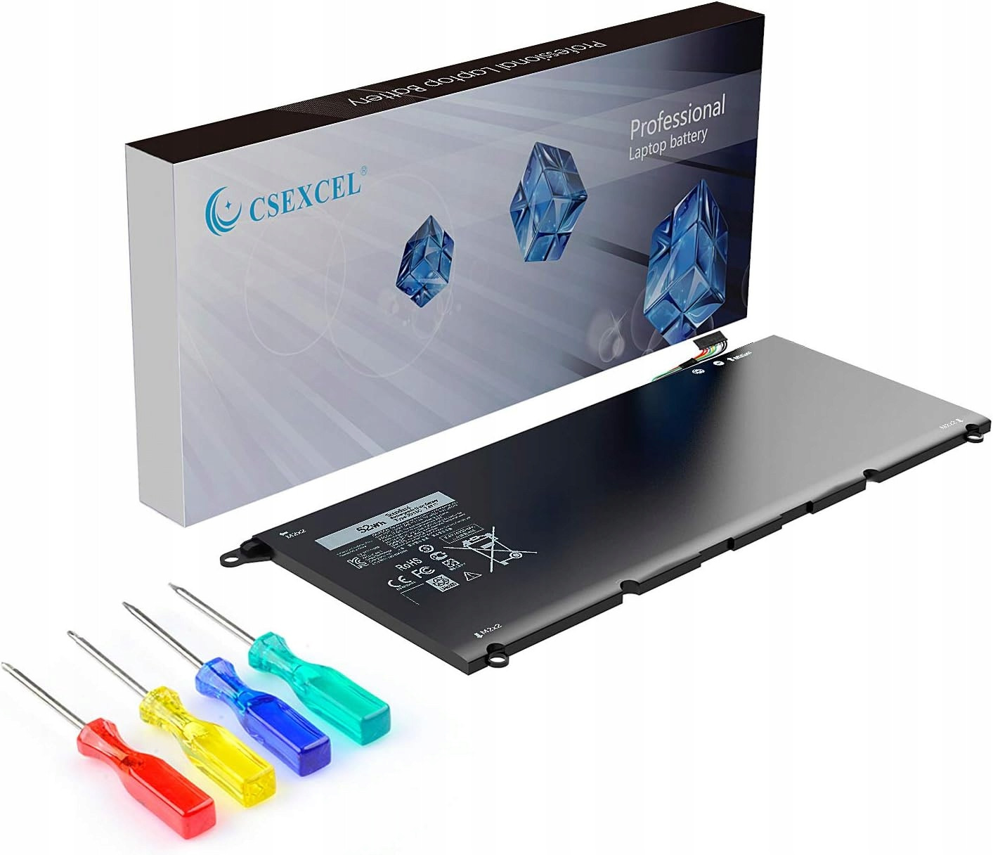 Csexcel Baterie JD25G kompatibilní s Dell Xps 13 XPS13 6930 mAh