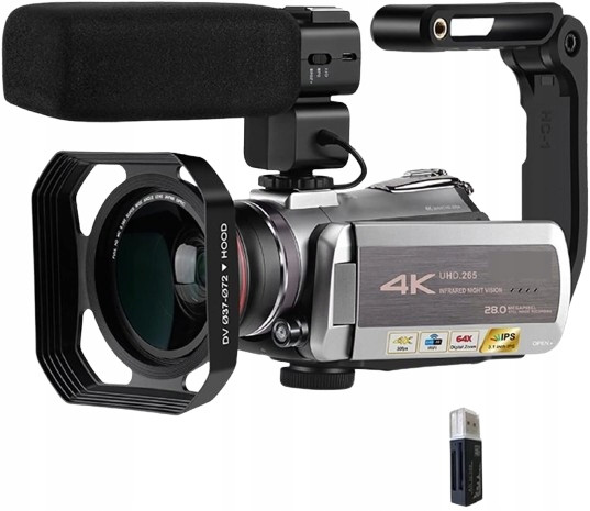 Videokamera s mikrofonem Ordro AZ50 4K Uhd Set