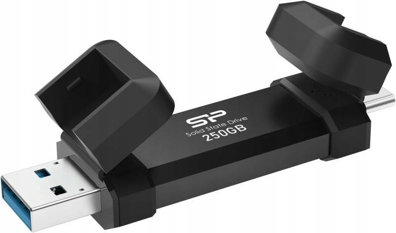 Přenosný externí Ssd disk Silicon Power DS72 Dual Usb-c/usb 3.2 Gen 2, 250 Gb