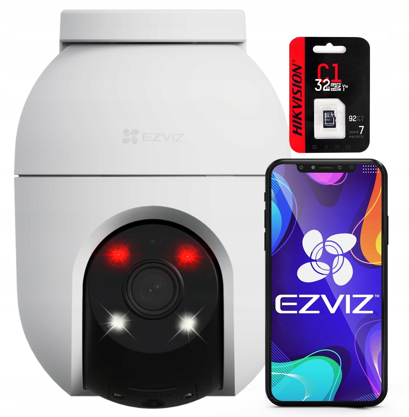 WiFi kamera Ezviz C8c 1080p Venkovní Otočná Dual Light 32GB Sd karta