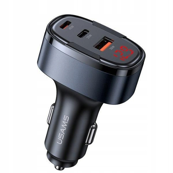 Usams Nabíjení samo. 1xUSB+2xUSB-C C42 100W Fast Charge černá/černá (CC257)