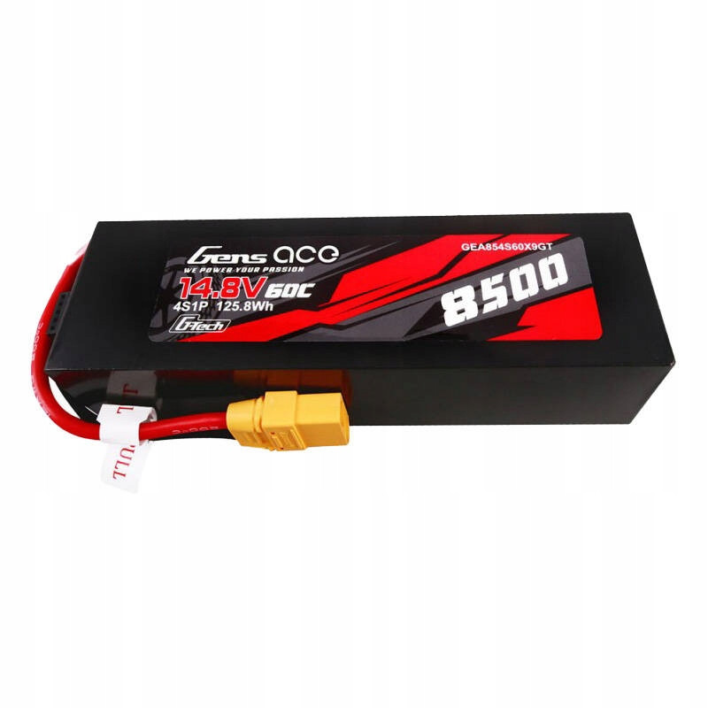 Gens Ace Výkonná Akumulátor Baterie Lipo 8500MAH 14.8V 60C 4S1P Konektor XT90