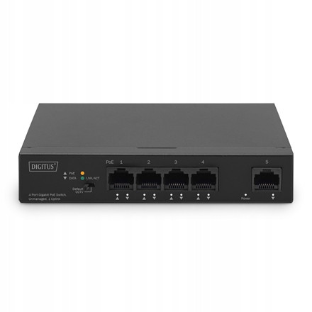 Digitus 4PORTOVÝ Gigabitový Přepínač Poe DN-95330-1 Nespravovaný