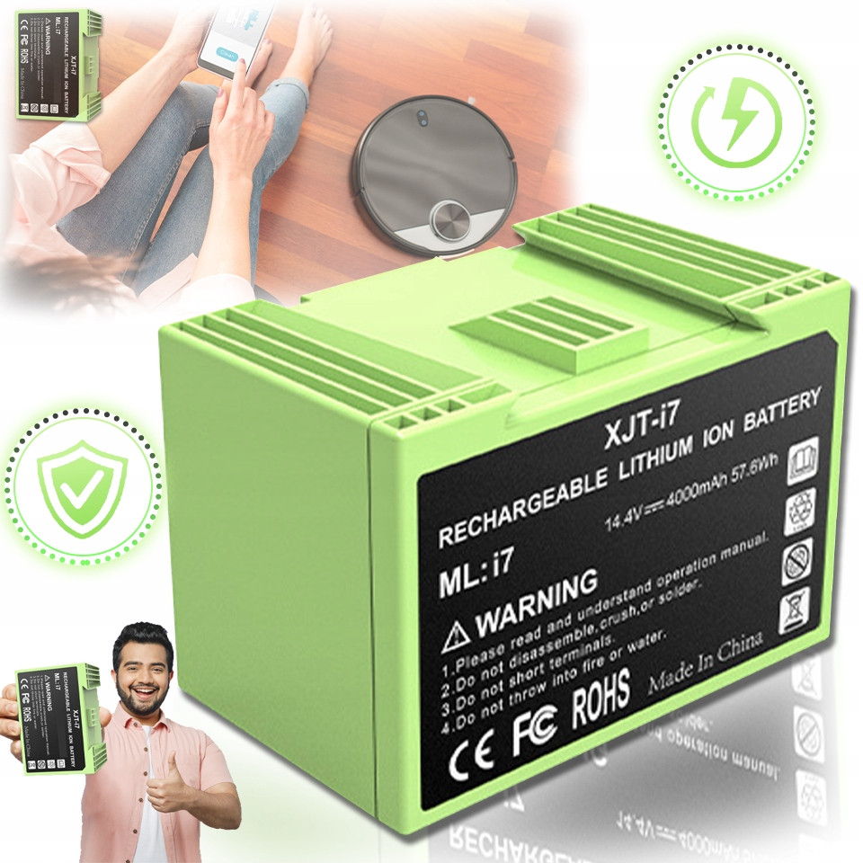 Baterie pro iRobot Roomba i7 i7+ i3 i3+ i4 i4+ 4624864 ABL-D1 14,4V