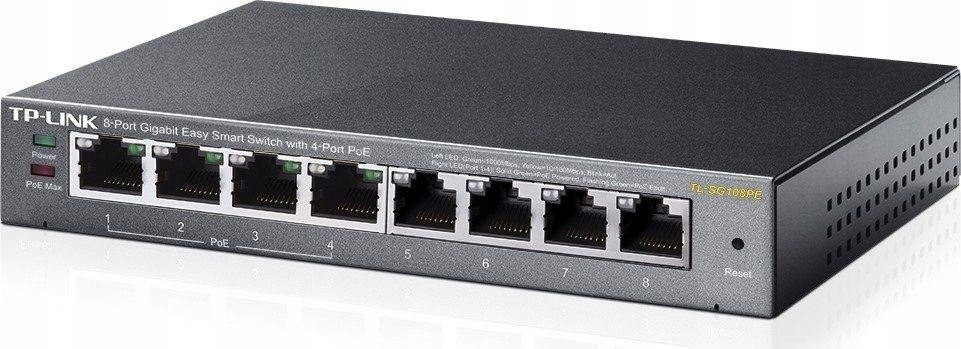 Switch spravovatelný TP-Link TL-SG108PE Switch Smart 8x10/100/1000Mb (4xPoE)