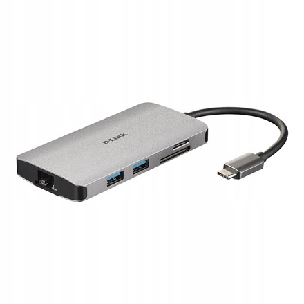 D-link Rozbočovač Usb-c 8 V 1 S Hdmi/ethernetem/čtečkou Karet/napájením