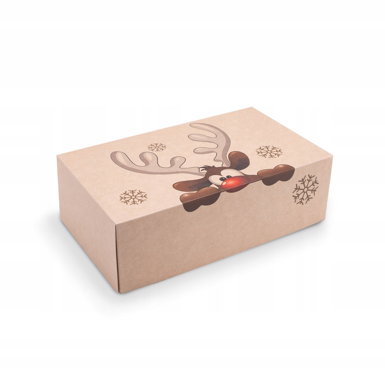 Krabice na sušenky placka pečivo eko vánoční papírové 25x15x8 50 Ks