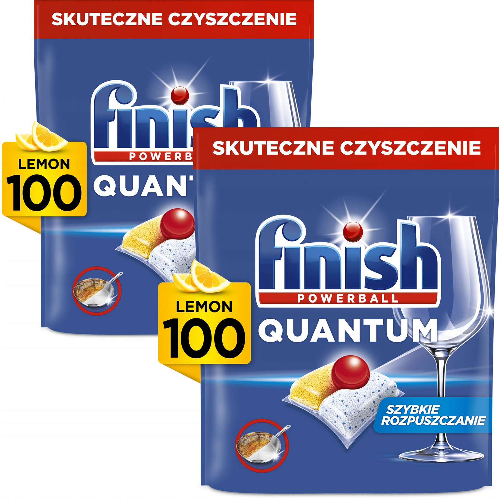 Finish Quantum Kapsle do Myčky Lemon Citron 2x 100 kusů