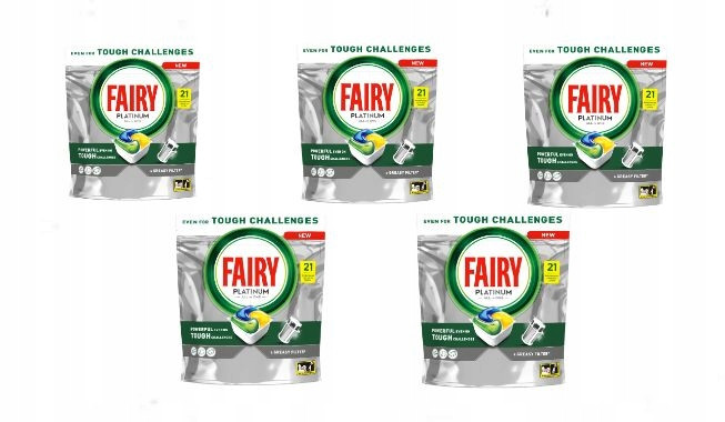 Fairy Platinum Citron Kapsle do myčky All In One 105 tablet (21x5)