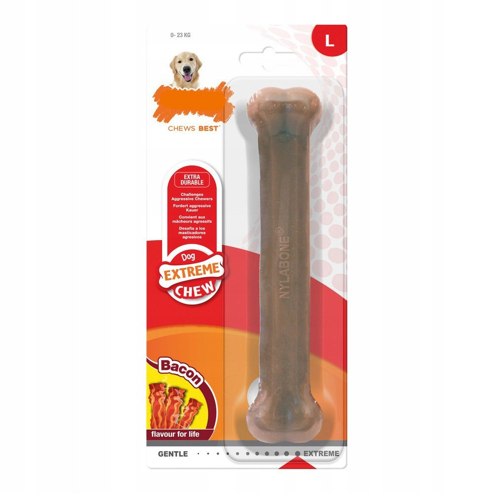 Kousátko pro psa Nylabone Dura Chew Bacon Velikost L Nylon